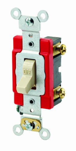 Leviton 1221-2I 20-Amp, 120/277-Volt, Toggle Single-Pole AC Quiet Switch, Extra Heavy Duty Spec Grade, Self Grounding, Ivory - eandetrading.net
