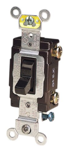 Leviton CS120-2 20-Amp, 120/277-Volt, Toggle Single-Pole AC Quiet Switch, Commercial Grade, Grounding, Brown - eandetrading.net