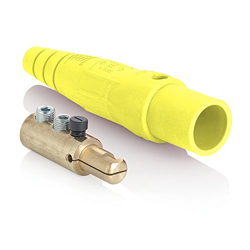 Leviton 16D33-UY 16-Series Taper Nose, Female Plug, Contact, Double Set Screw Termination, Yellow - eandetrading.net