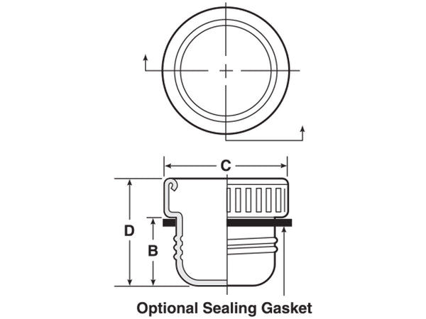 Caplugs ASP-12 Threaded Aluminum Caps Threaded Fittings - E&E Trading