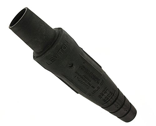 Leviton 16D33-UE 16-Series Taper Nose, Female Plug, Contact and Insulator, Cam-Type, Detachable, Double Set Screw Termination, Black - eandetrading.net
