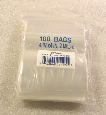 4"X4" 2 Mil Poly Clear Reclosable Ziploc Bags - E&E Trading