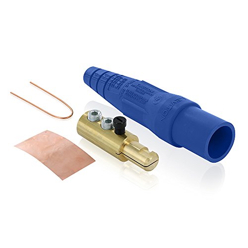 Leviton 16D24-UB 16-Series Taper Nose, Male Plug Contact, Cam-Type, Detachable, Double Set Screw Termination, Blue - eandetrading.net