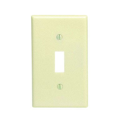 Leviton M25-86001-IMP Single Gang Ivory Single Toggle Wallplate 10 Pack - E&E Trading