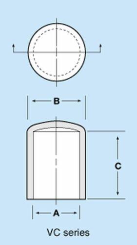 Caplugs VC-1000-16 Vinyl Round Black Screw Thread Cap - E&E Trading