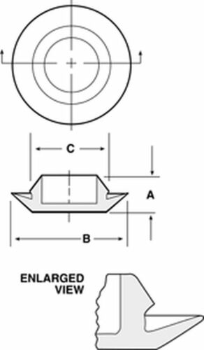 Caplugs BPF-1 1" Body Panel Access Hole Nylon Button Plugs - E&E Trading