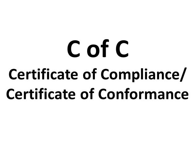 Manufacturer Certificate of Conformance Copy - E&E Trading