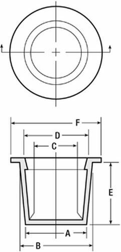 Caplugs T-17 1.447" Tapered Red Plug Cap - E&E Trading