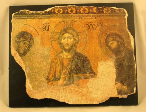 Icon Orthodox The Virgin, The Christ & St. John the Baptist RARE Medium Replica - E&E Trading