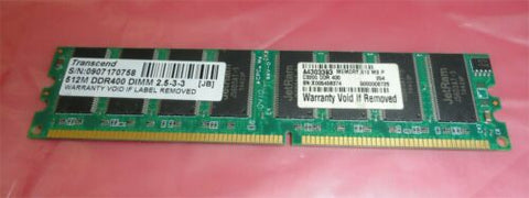 Transcend 0907170758 512MB DDR 400 Dimm-2.5-3-3 Desktop Memory - E&E Trading