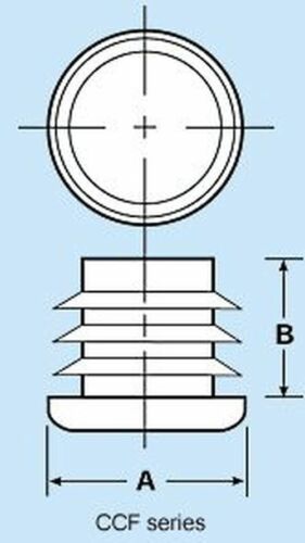 Caplugs CCF-1 1/8-14-20 round Tubing Caps 1.125" - E&E Trading