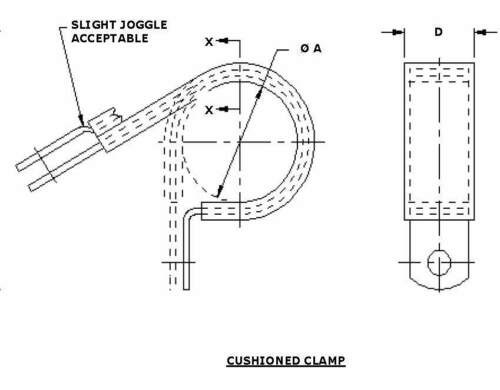 MS21333-69,NASM21333-69 Cushioned Metal Clamp Loop - E&E Trading