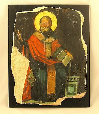 Icon Orthodox Saint Nicholas (Santa Claus)- Myra - RARE Medium Replica #21-01 - E&E Trading
