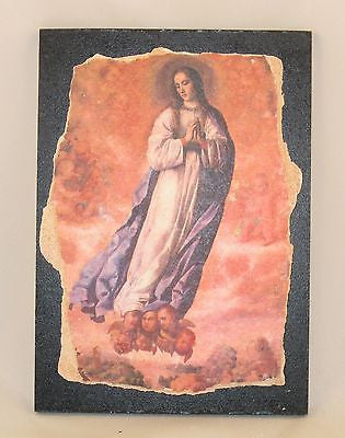 Icon Catholic The Virgin - Francisco de Zurbaran - RARE Small Replica #16-11 - E&E Trading