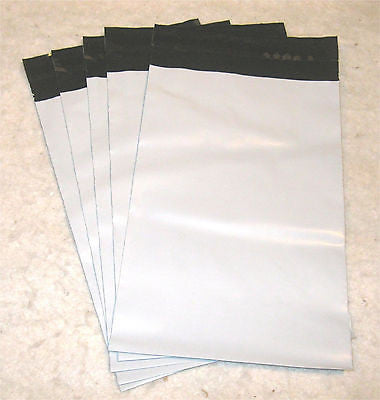 6x9 White Poly 2mil Plastic Self Seal Mailer Bag #1, Water Resistant - E&E Trading