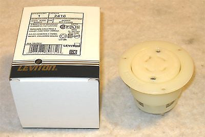 Leviton: 2416 - 20 Amp, 125/250V, NEMA L14-20R, 3P, 4W, Flanged Outlet - eandetrading.net