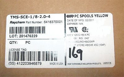 TYCO/Raychem TMS-SCE-1/8-2.0-4 Heat Shrink Wire ID Sleeve Yellow Color (25 ea) - E&E Trading