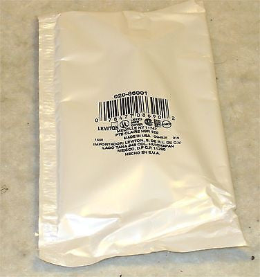 Leviton: 86001, 1-Gang Toggle Switch Wallplate, Standard Size, Ivory (5ea/pack) - eandetrading.net