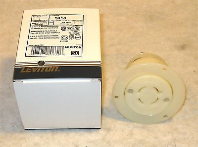 Leviton: 2416 - 20 Amp, 125/250V, NEMA L14-20R, 3P, 4W, Flanged Outlet - eandetrading.net