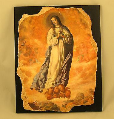 Icon Catholic The Virgin - Francisco de Zurbaran - RARE Medium Replica #16-01 - E&E Trading