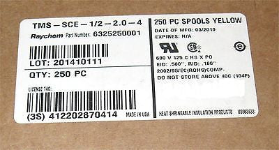 TYCO/Raychem TMS-SCE-1/2-2.0-4 Heat Shrink Wire ID Sleeve Yellow Color (25 ea) - E&E Trading