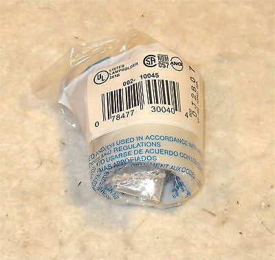 Leviton: 10045, Glazed Porcelain Lampholder, Back Wired with Cap - White - eandetrading.net