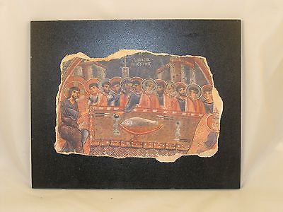 Icon Orthodox The Last Supper from Dark Church- RARE Small Replica #08-11 - E&E Trading