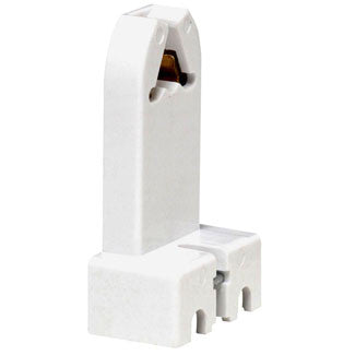 Leviton: 390-1W, Standard Fluorescent Lampholder, Pedestal, Screw Mount, White - eandetrading.net