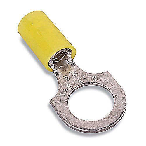 Thomas & Betts (ABB) Sta-Kon RC10-38 Insulated Ring Terminal, Yellow (Pack of 50) - E&E Trading