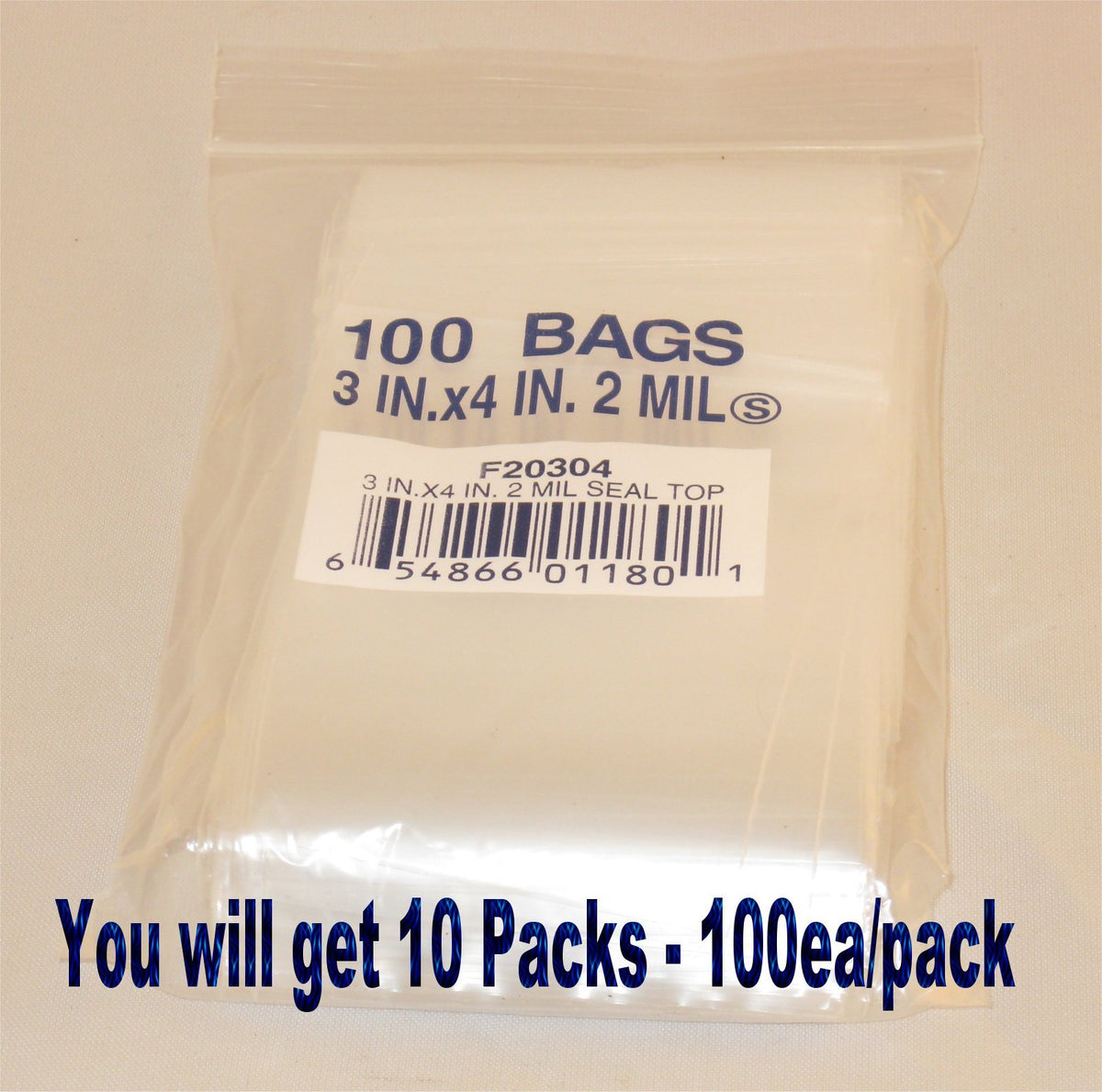 3"X4" 2 Mil Poly Clear Reclosable Ziploc Bags - E&E Trading