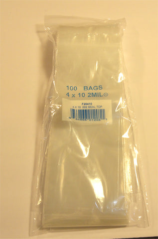 4"X10" 2 Mil Poly Clear Reclosable Ziploc Bags - E&E Trading