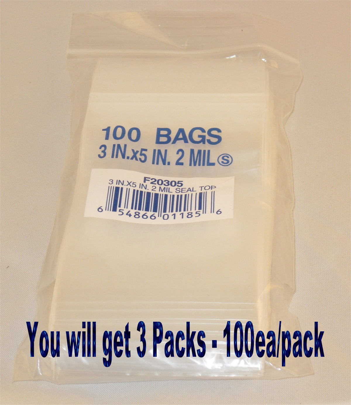 3"X5" 2 Mil Poly Clear Reclosable Ziploc Bags - E&E Trading