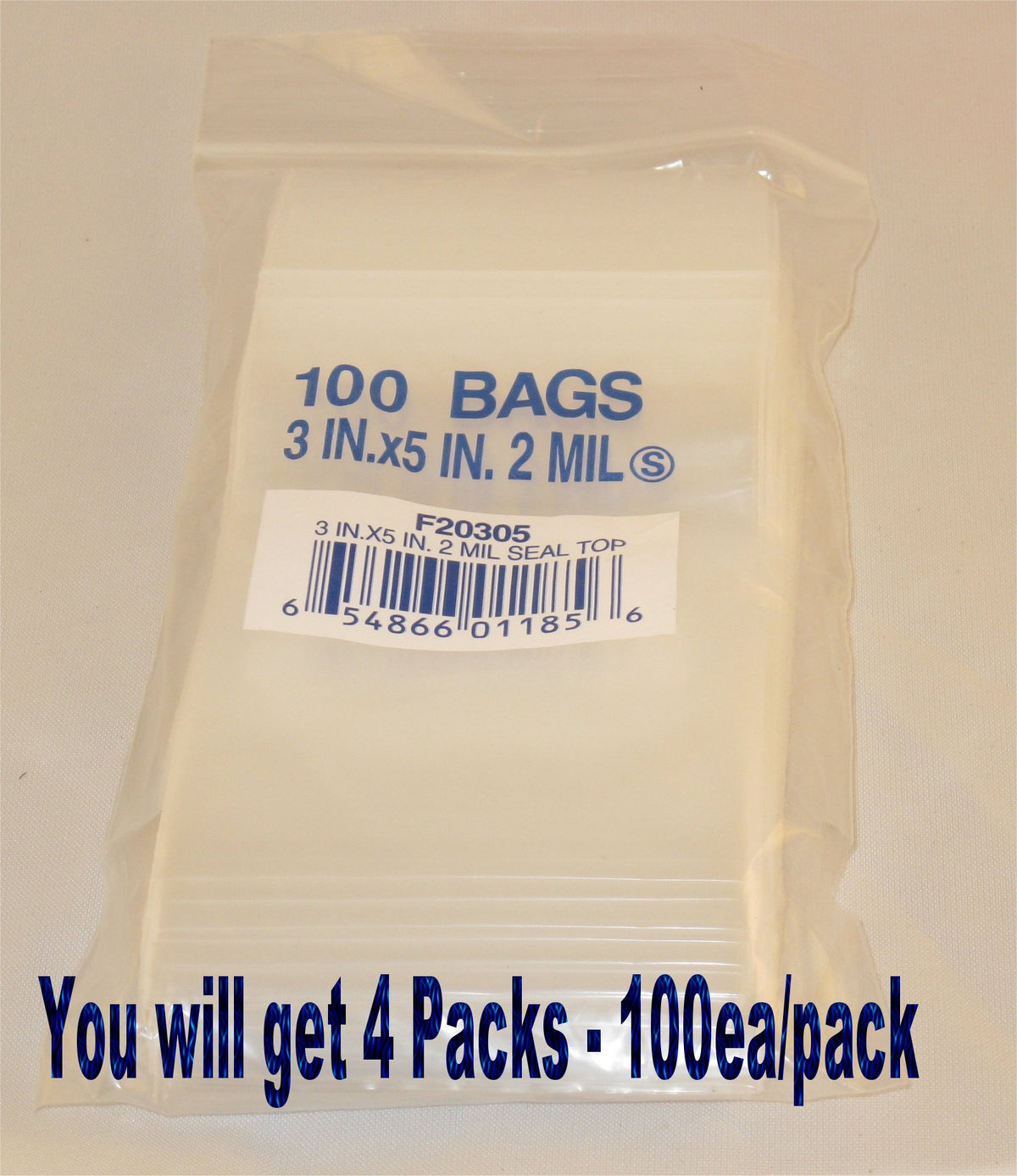 3"X5" 2 Mil Poly Clear Reclosable Ziploc Bags - E&E Trading