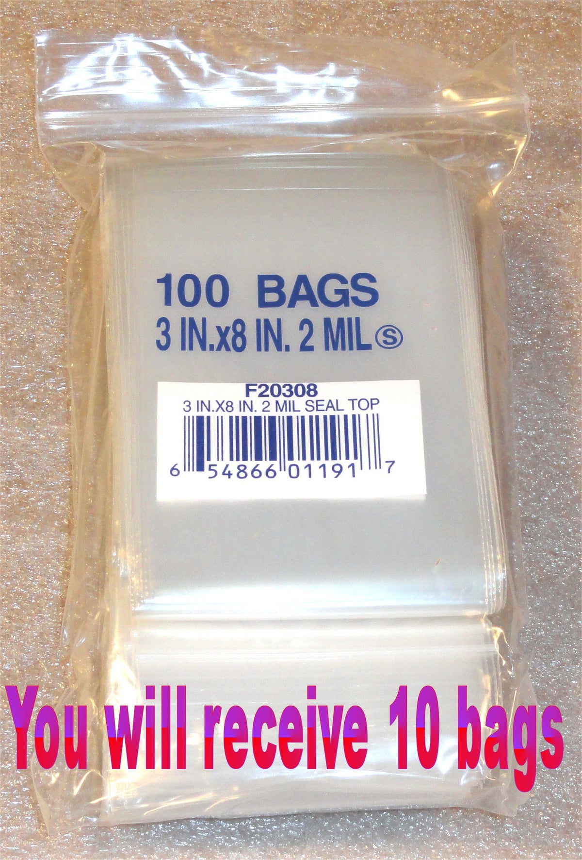 3"X8" 2 Mil Poly Clear Reclosable Ziploc Bags - E&E Trading