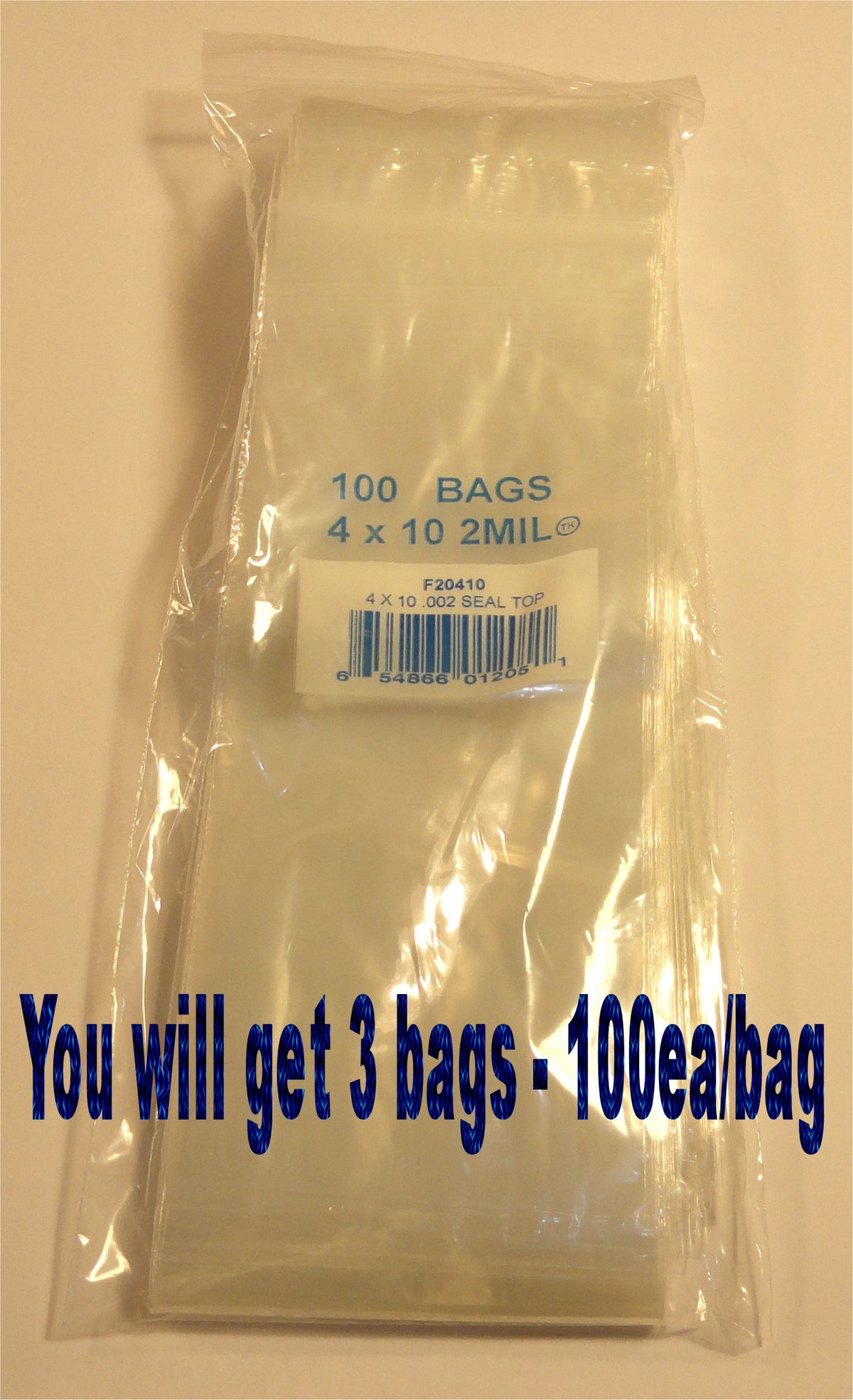 4"X10" 2 Mil Poly Clear Reclosable Ziploc Bags - E&E Trading