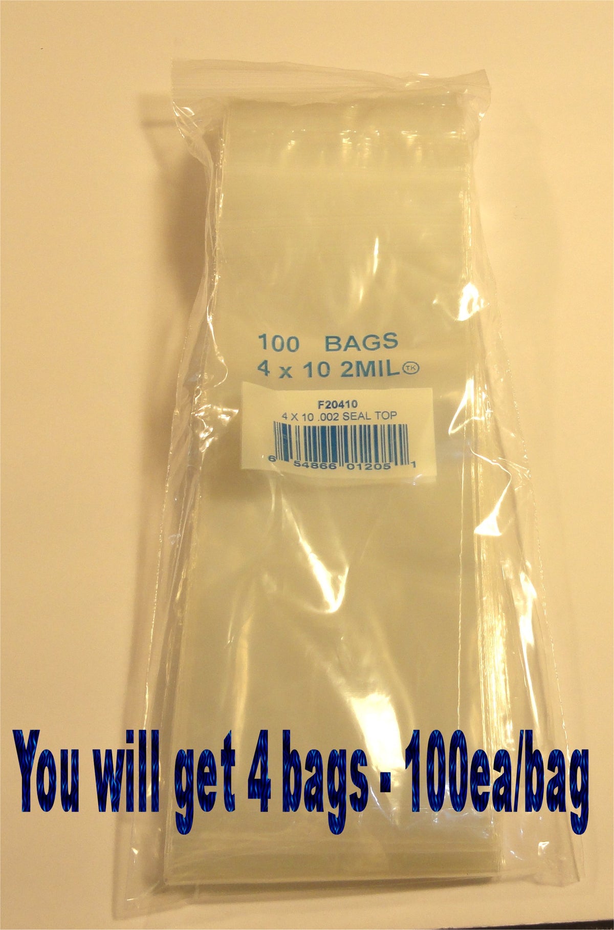 4"X10" 2 Mil Poly Clear Reclosable Ziploc Bags - E&E Trading