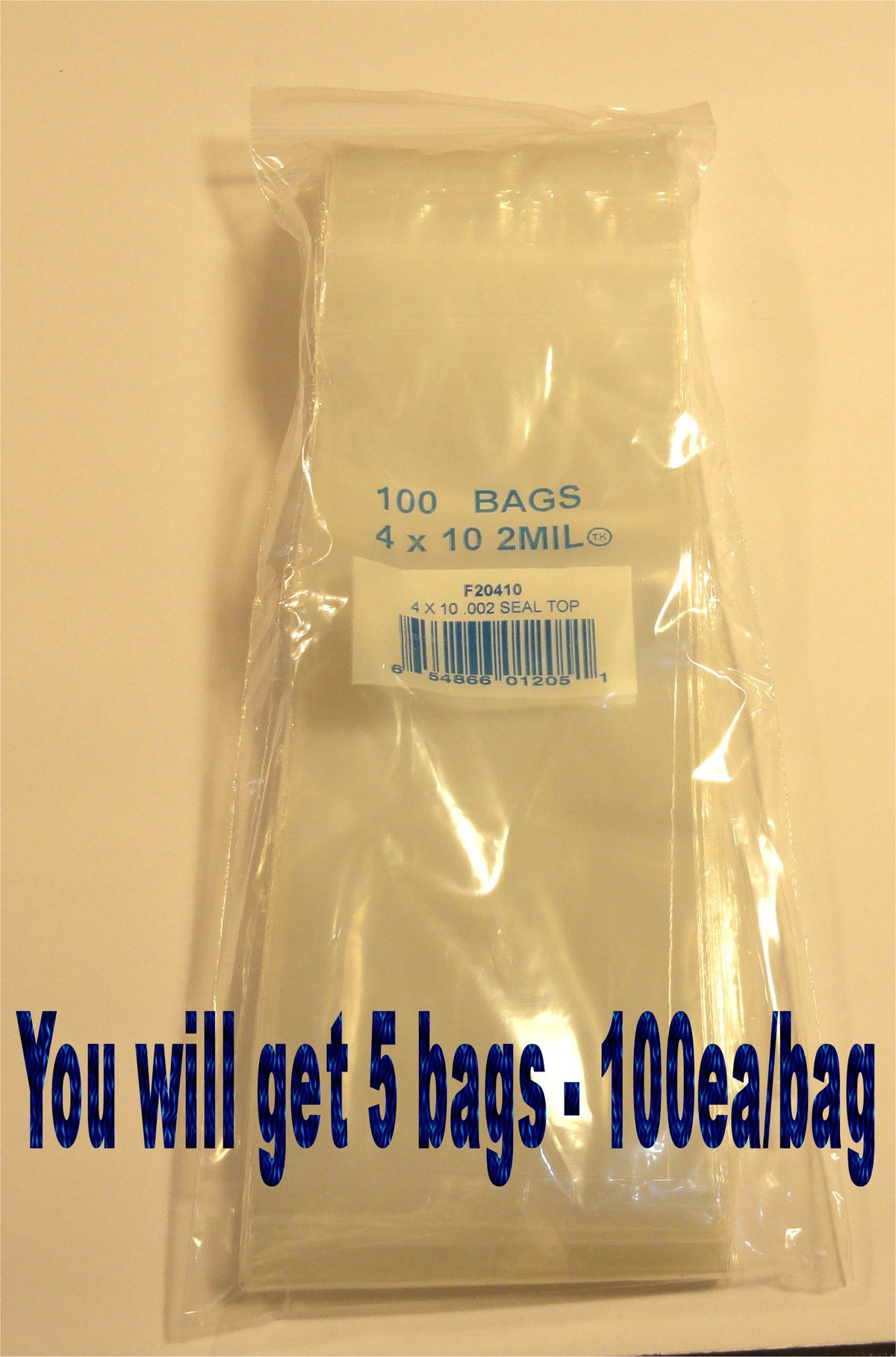 4"X10" 2 Mil Poly Clear Reclosable Ziploc Bags - E&E Trading