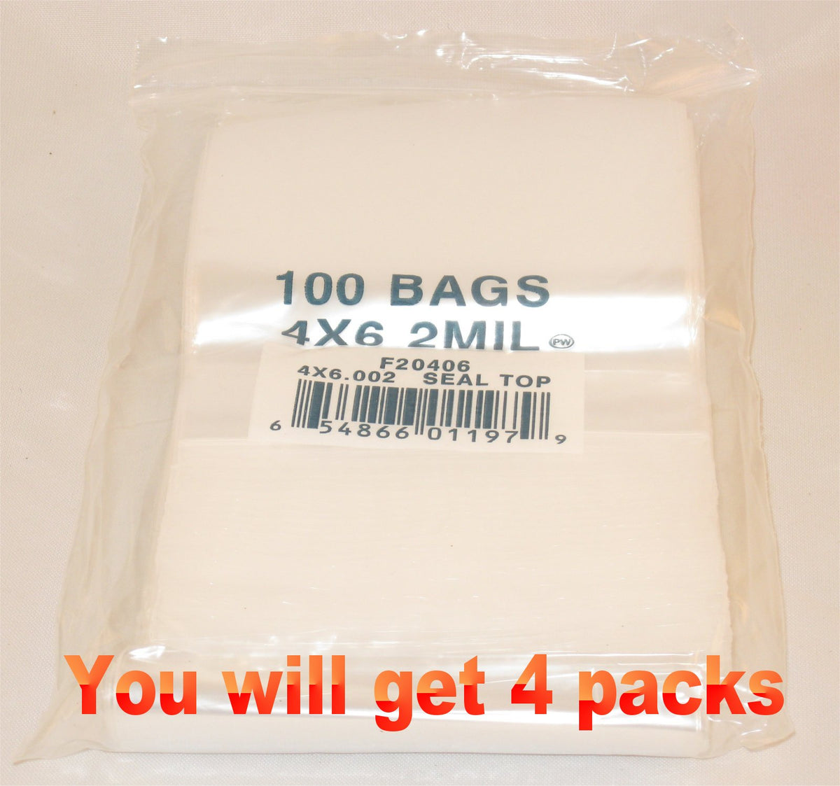4"X6" 2 Mil Poly Clear Reclosable Ziploc Bags - E&E Trading
