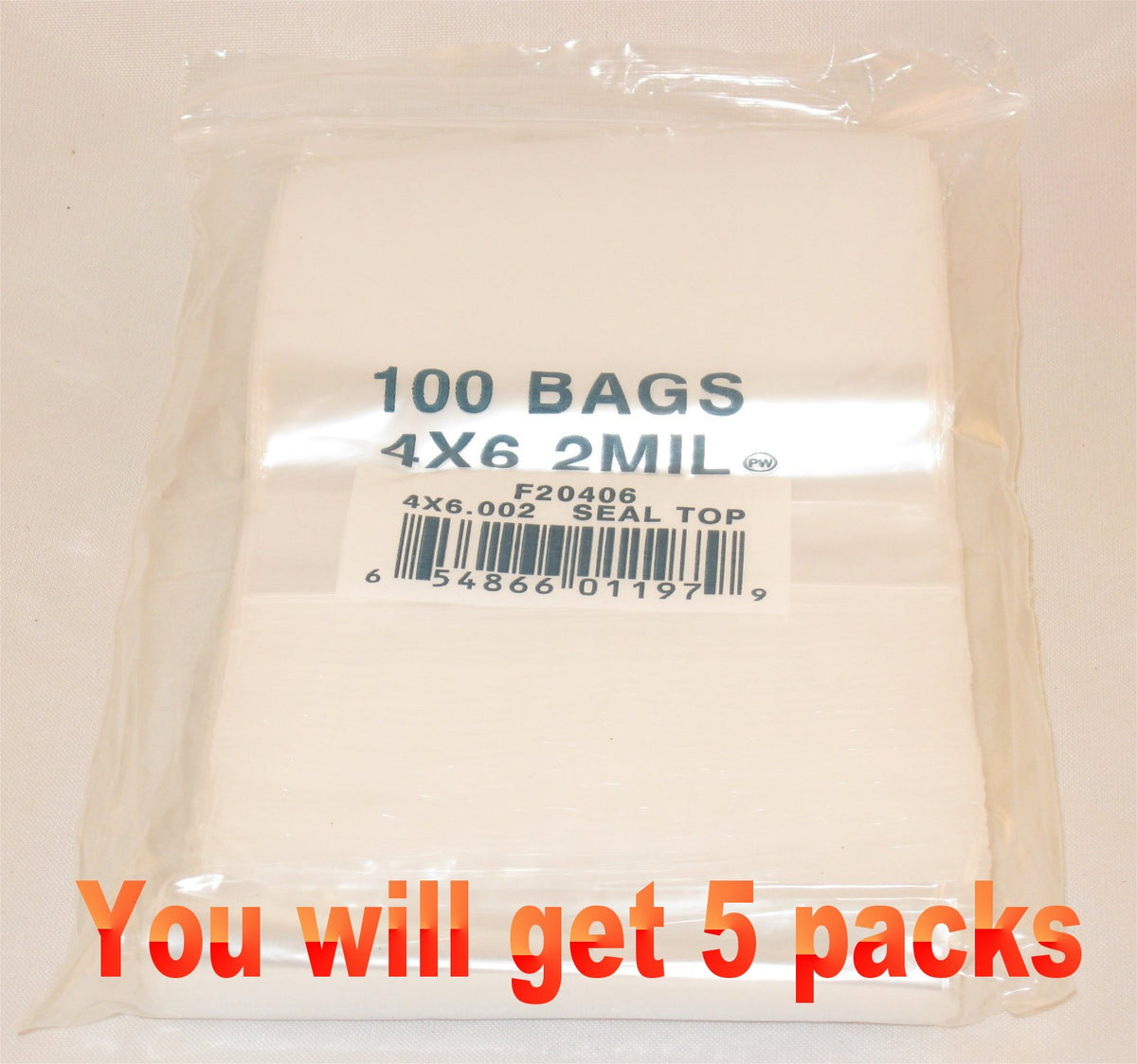 4"X6" 2 Mil Poly Clear Reclosable Ziploc Bags - E&E Trading