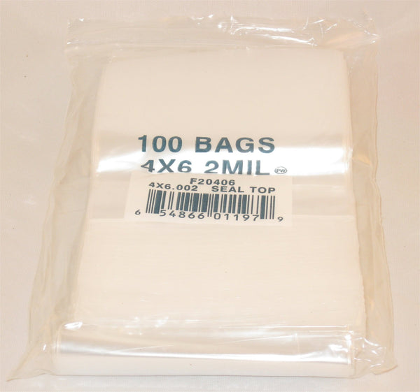 4"X6" 2 Mil Poly Clear Reclosable Ziploc Bags - E&E Trading