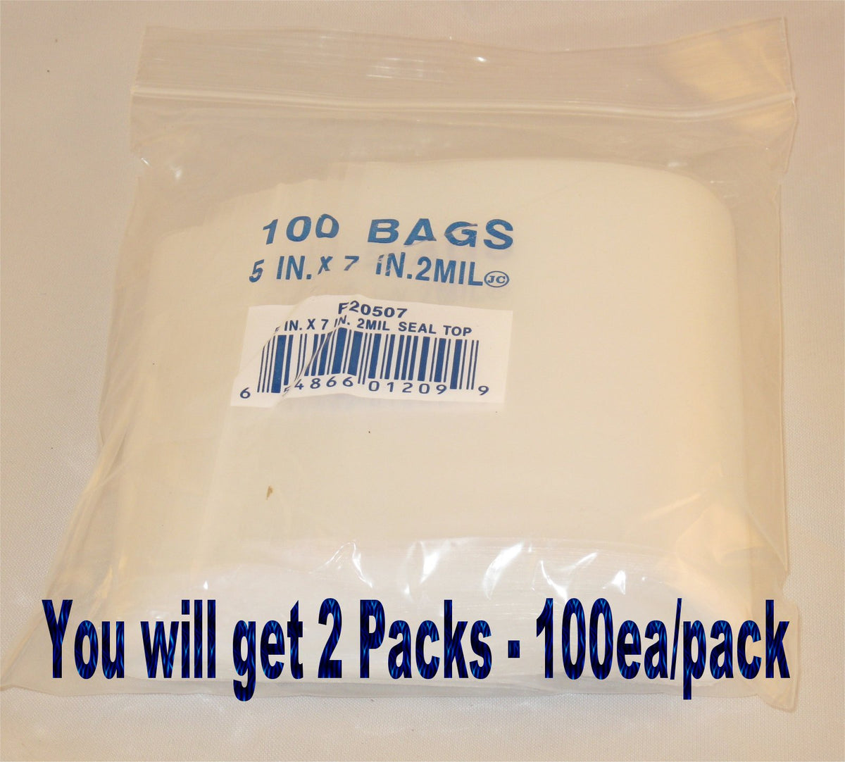 5"X7" 2 Mil Poly Clear Reclosable Ziploc Bags - E&E Trading