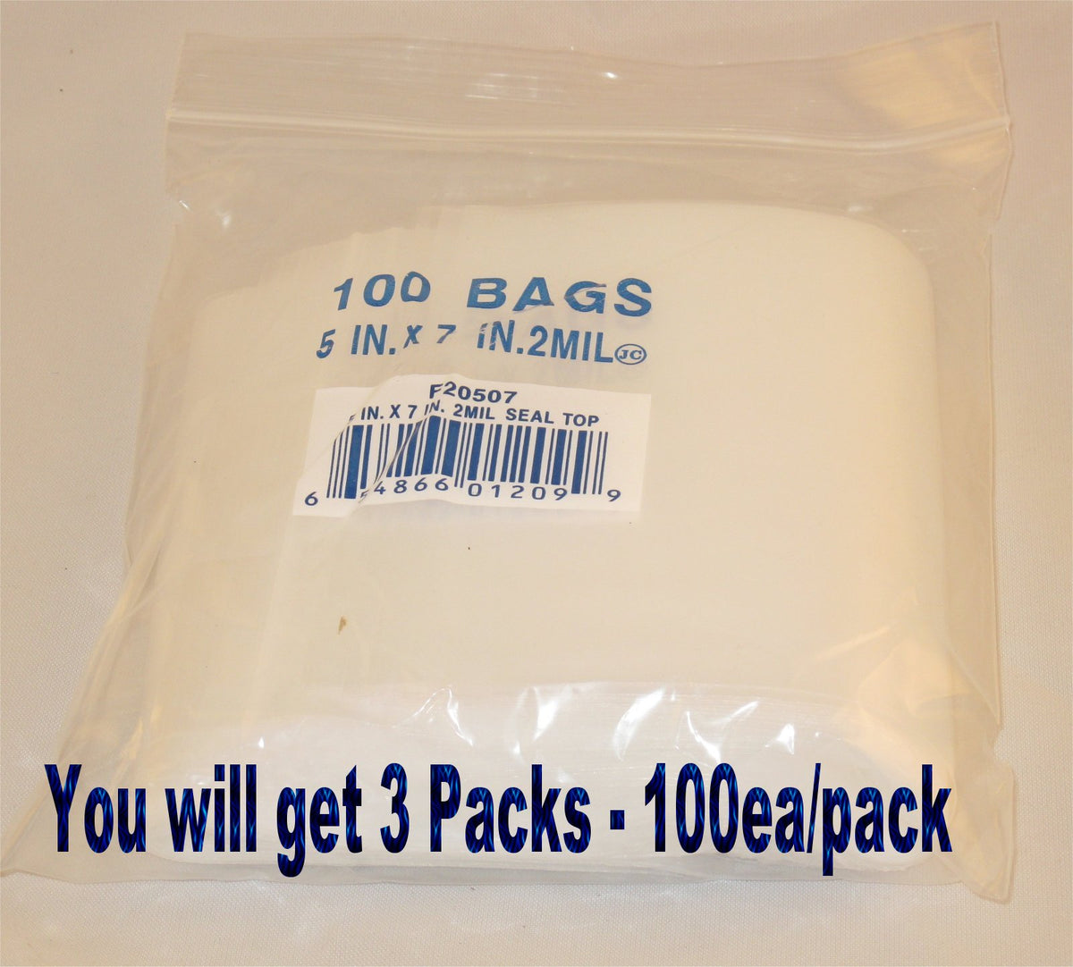 5"X7" 2 Mil Poly Clear Reclosable Ziploc Bags - E&E Trading