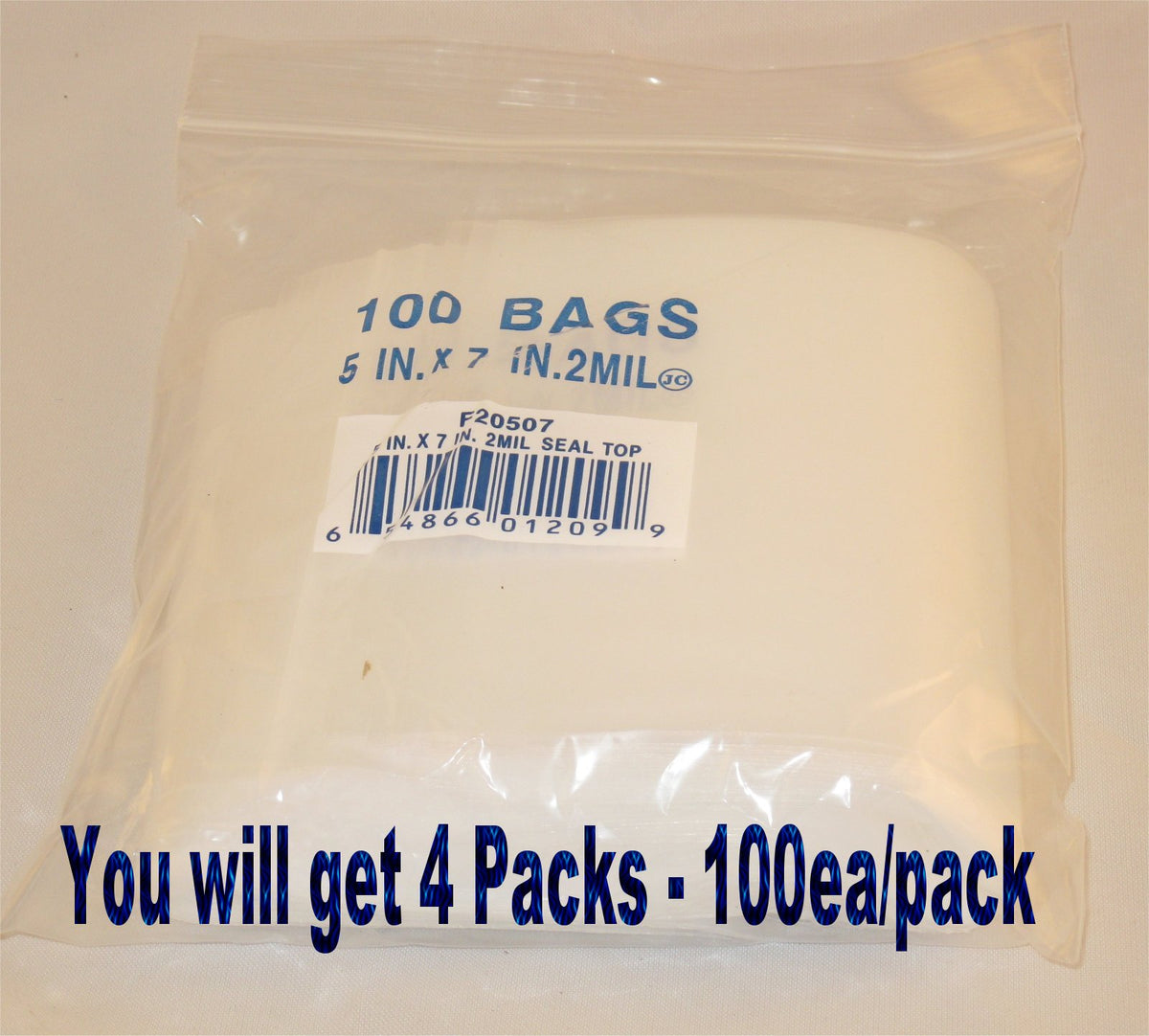 5"X7" 2 Mil Poly Clear Reclosable Ziploc Bags - E&E Trading