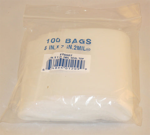 5"X7" 2 Mil Poly Clear Reclosable Ziploc Bags - E&E Trading