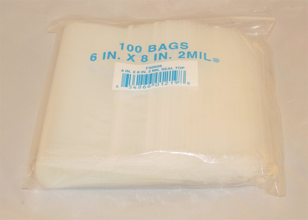 6"X8" 2 Mil Poly Clear Reclosable Ziploc Bags - E&E Trading