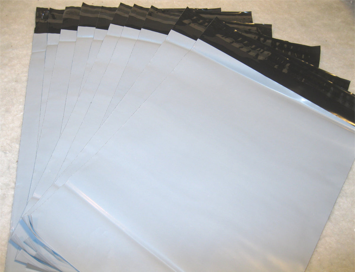 10x13 White Poly 2mil Plastic Self Seal Mailer Bag #4, Water Resistant - E&E Trading