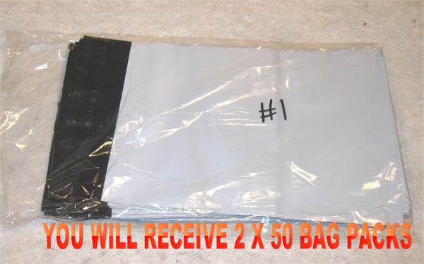 6x9 White Poly 2mil Plastic Self Seal Mailer Bag #1, Water Resistant - E&E Trading