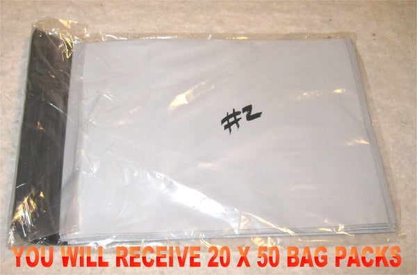 7.5x10.5 White Poly 2mil Plastic Self Seal Mailer Bag #2,Water Resistant - E&E Trading