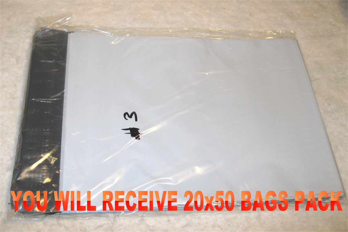 9x12 White Poly 2mil Plastic Self Seal Mailer Bag #3, Water Resistant - E&E Trading