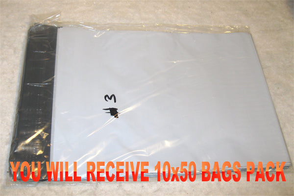 9x12 White Poly 2mil Plastic Self Seal Mailer Bag #3, Water Resistant - E&E Trading